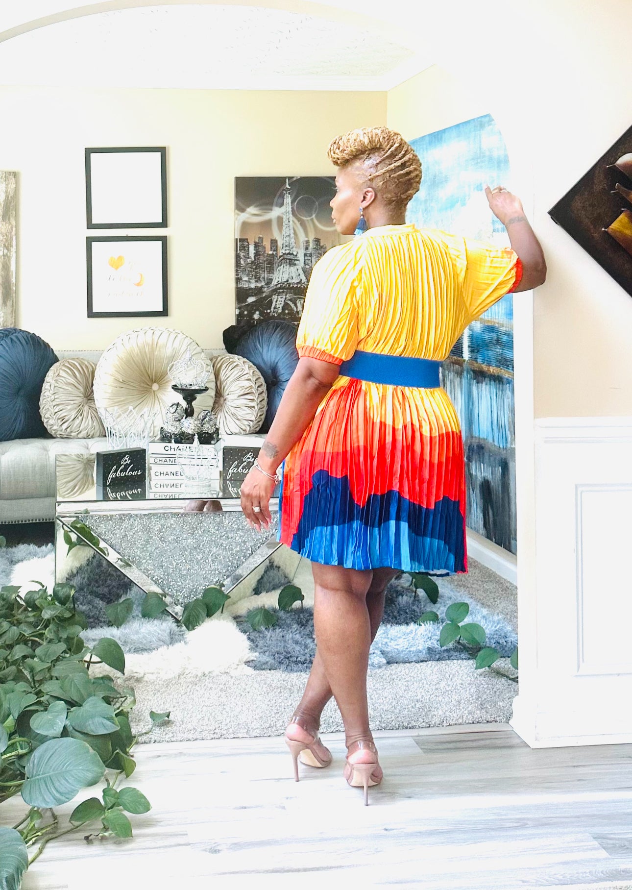 Color Cascade Dress