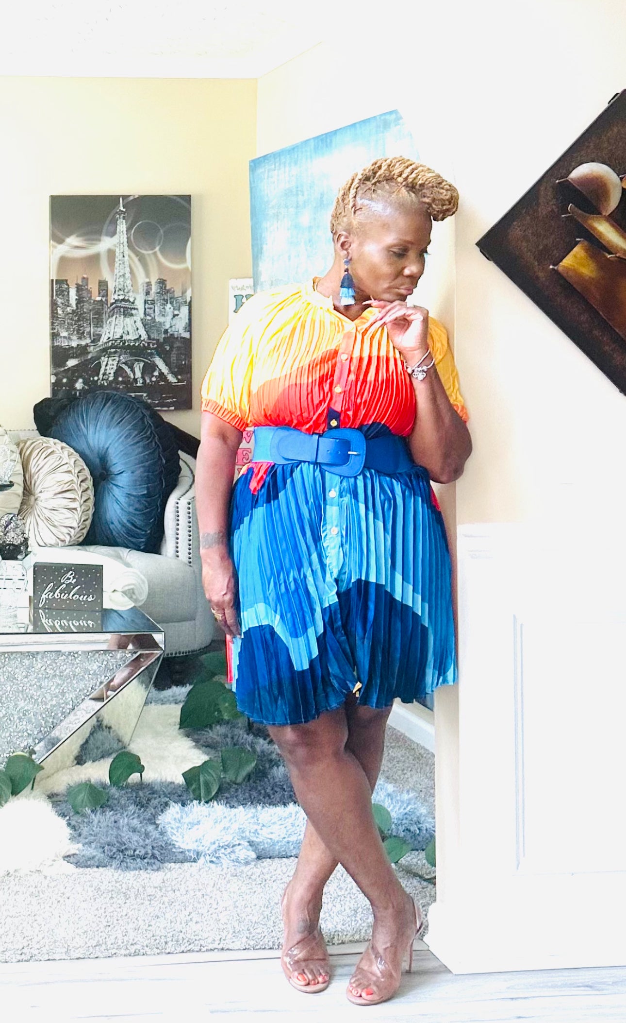 Color Cascade Dress