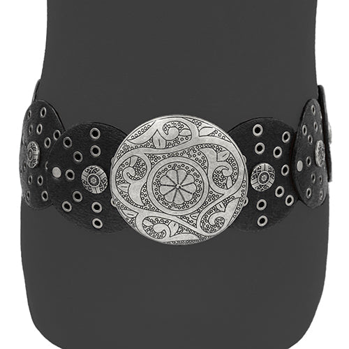 Outlaw Cowgirl Belt (black W/ silver buckle)