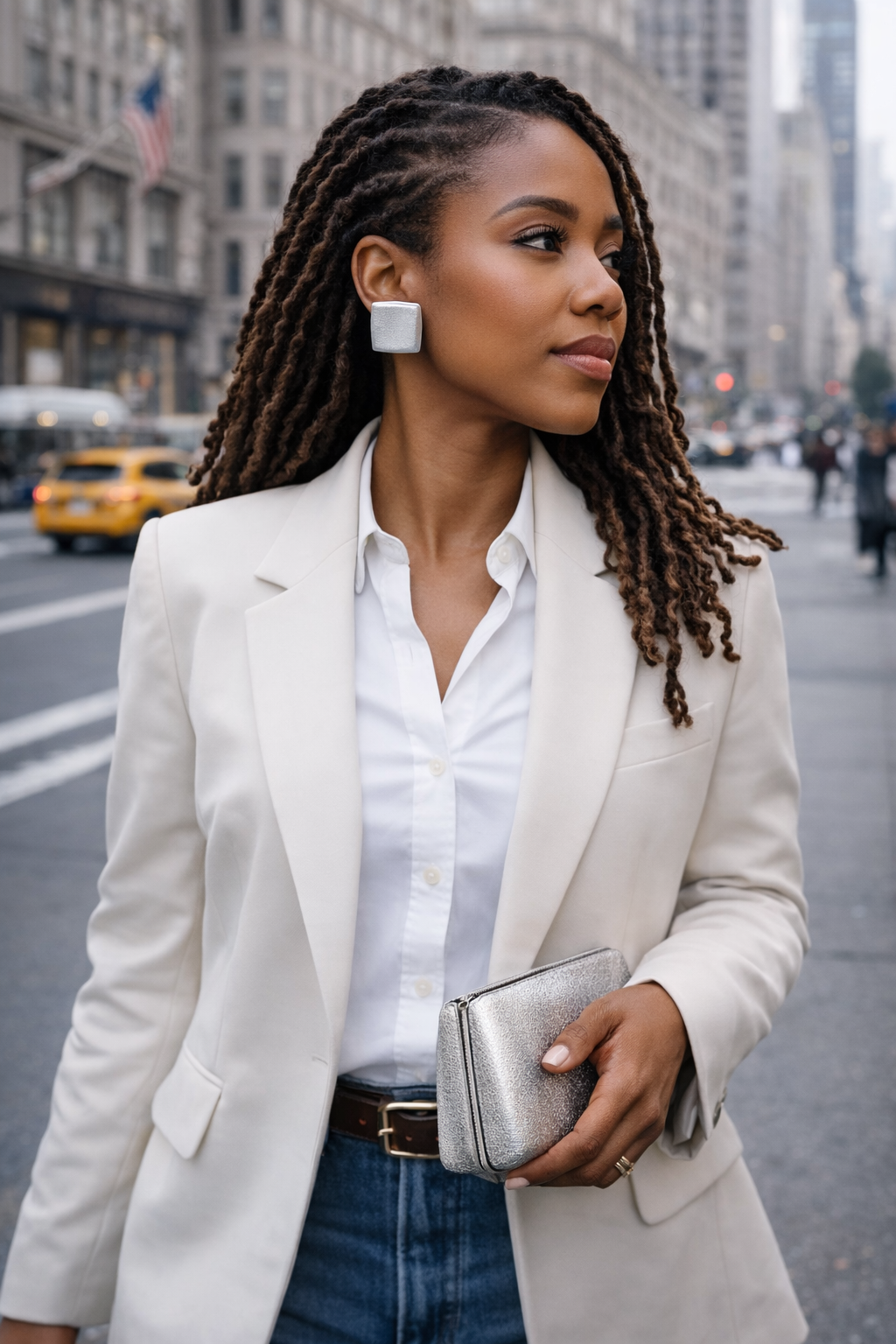 The Executive Statement Silver Post Earrings