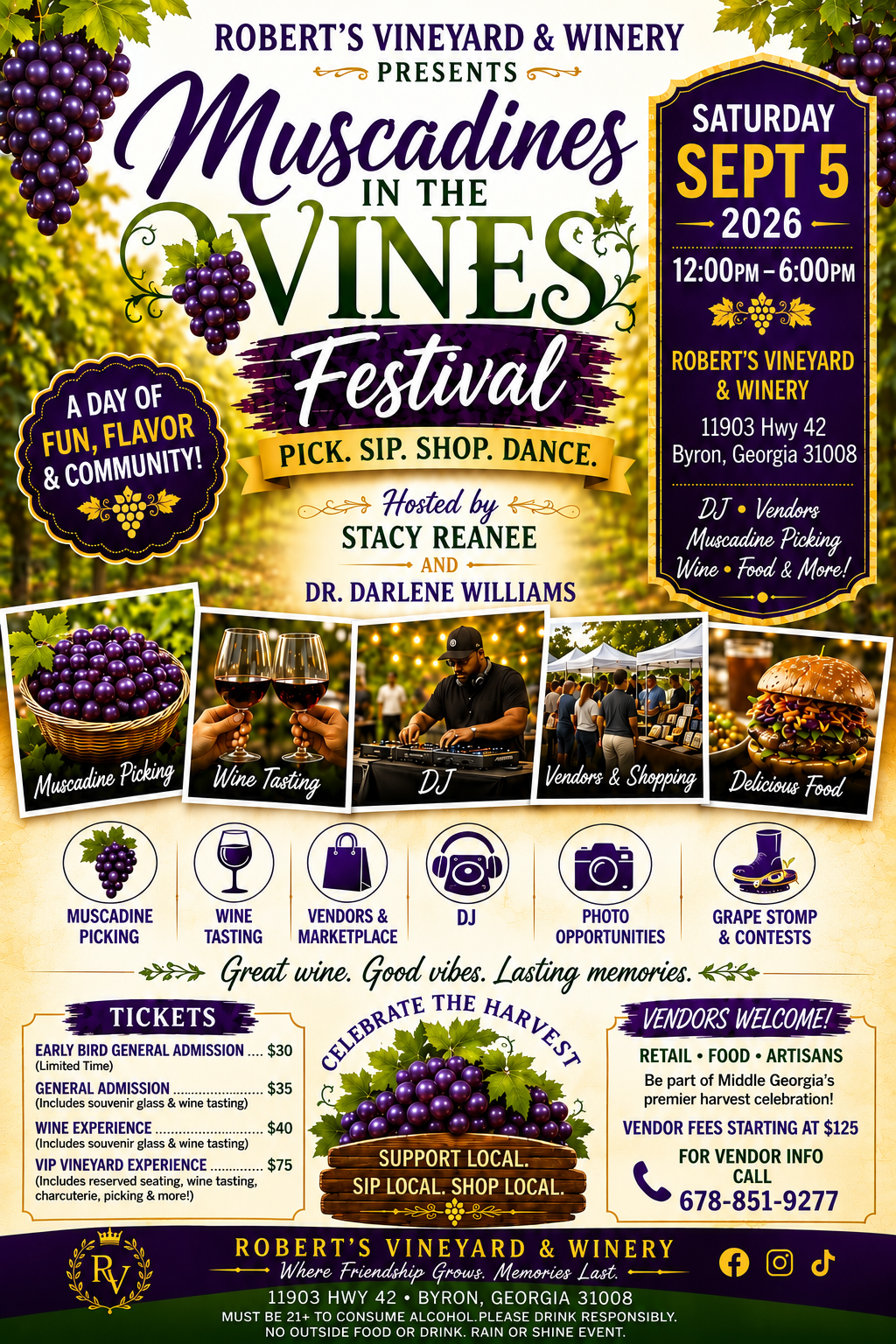 Muscadines in the Vines Event