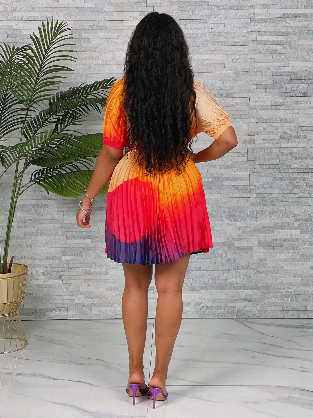 Color Cascade Dress