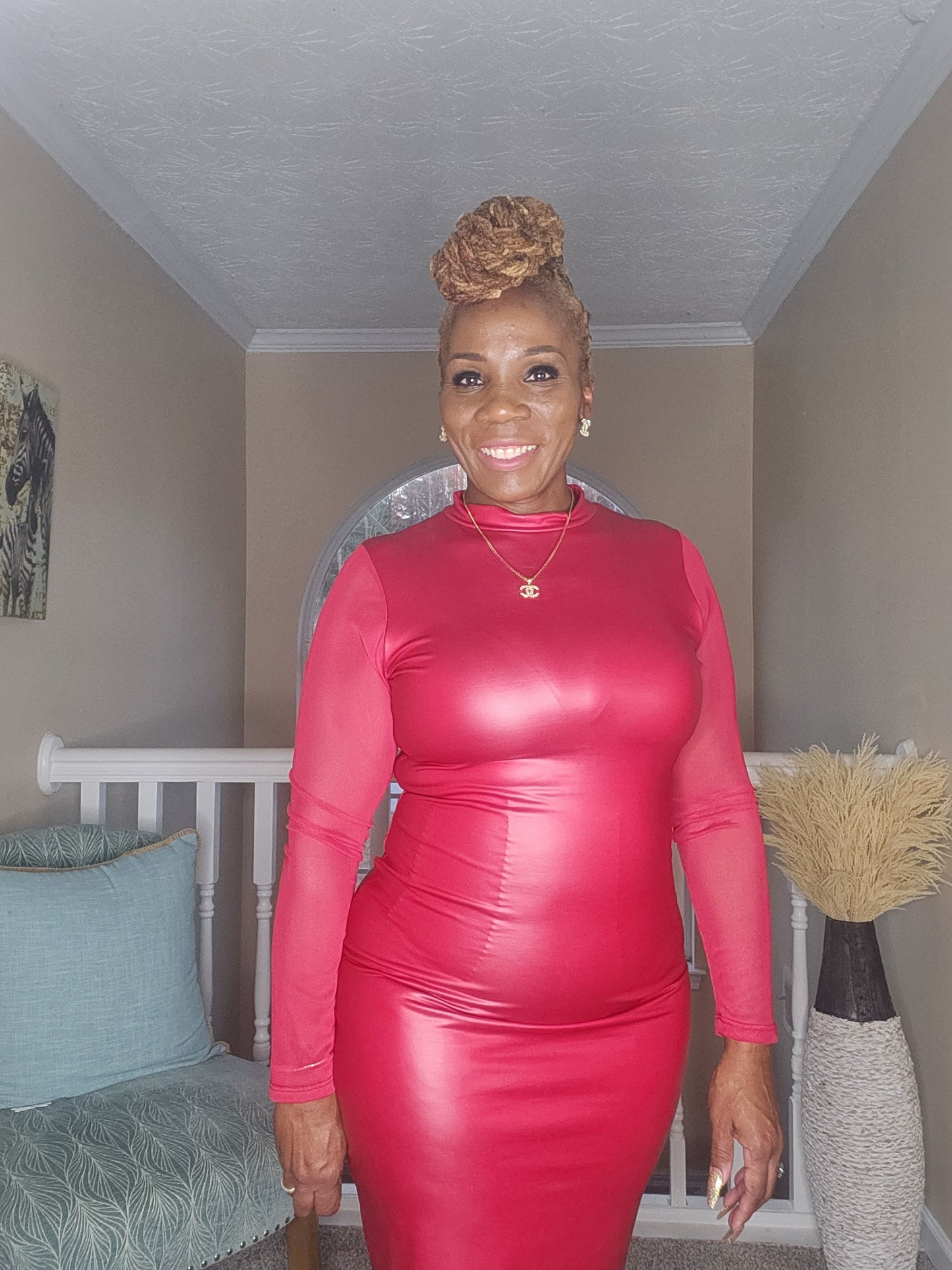 Desire & Power Faux Leather Dress