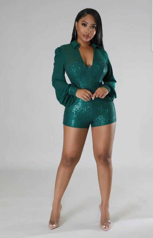 Feeling Magical Romper (Green)