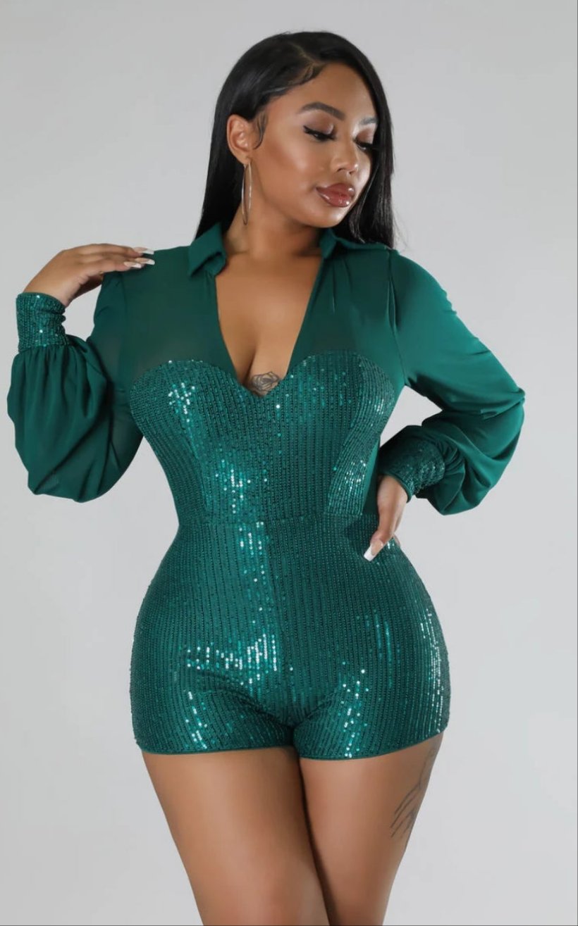 Feeling Magical Romper (Green)