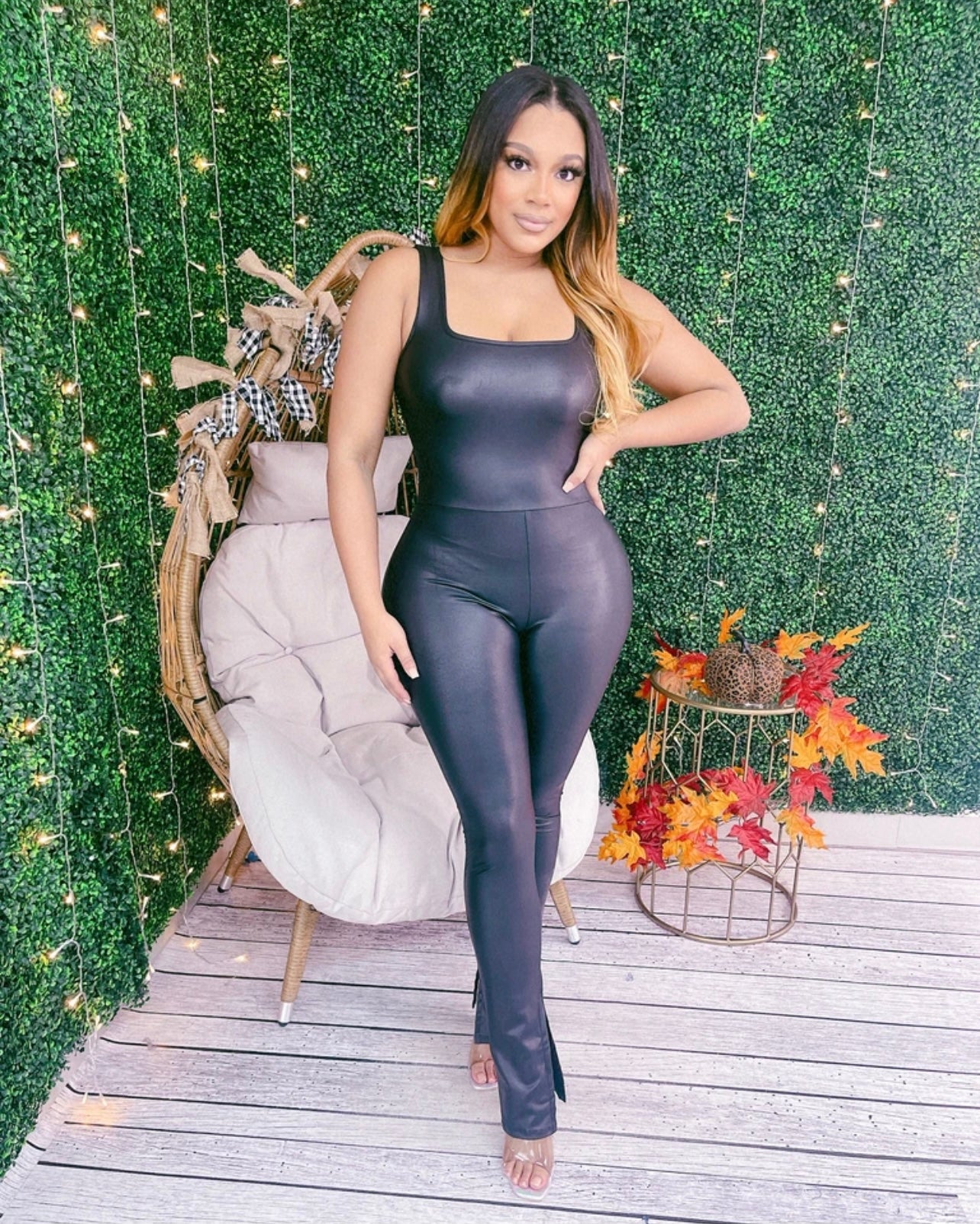 Faux Leather Life Jumpsuit