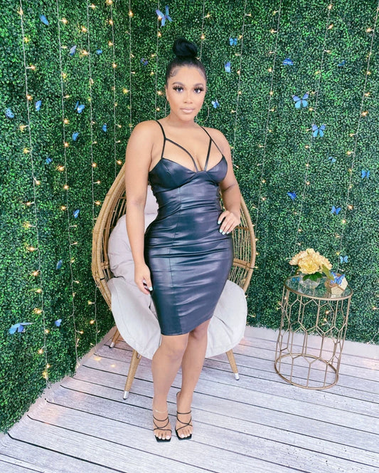 The Lounge Faux Leather Dress