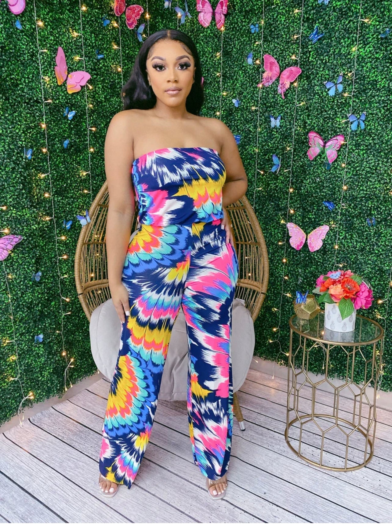 Retro Print Jumpsuit