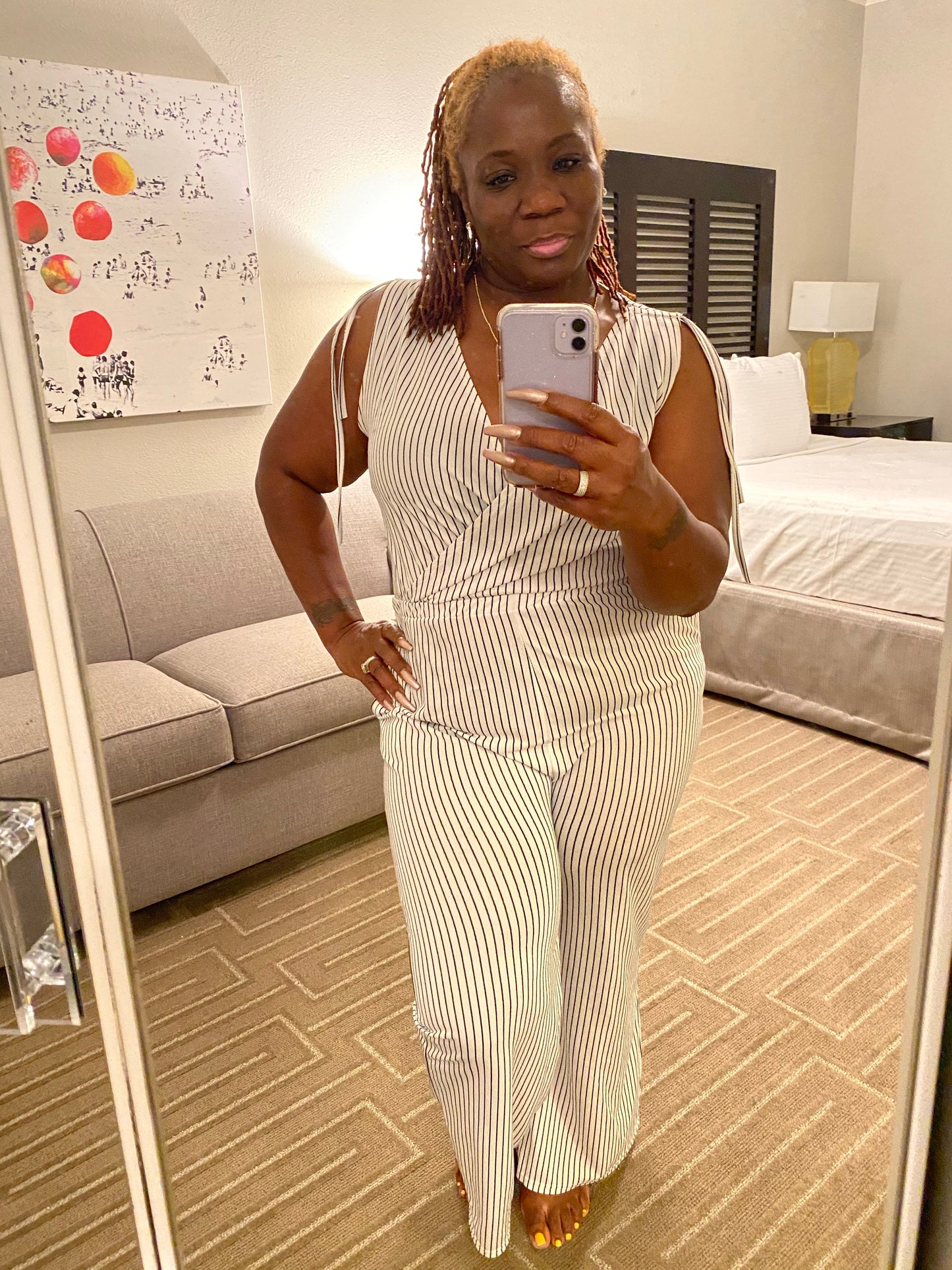 Pinstriped Romper