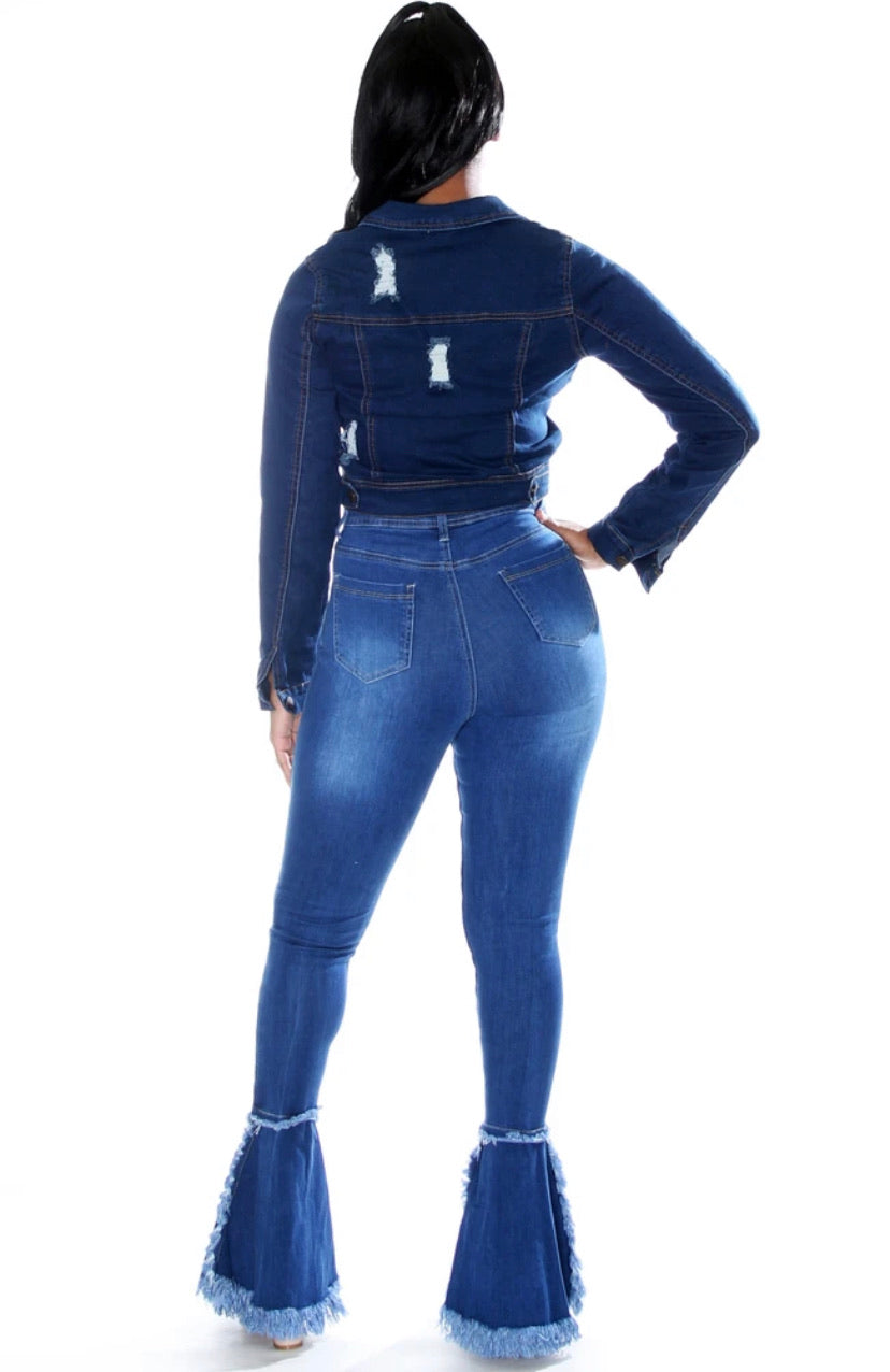 Denim Daze (Plus Size) Crop Jacket