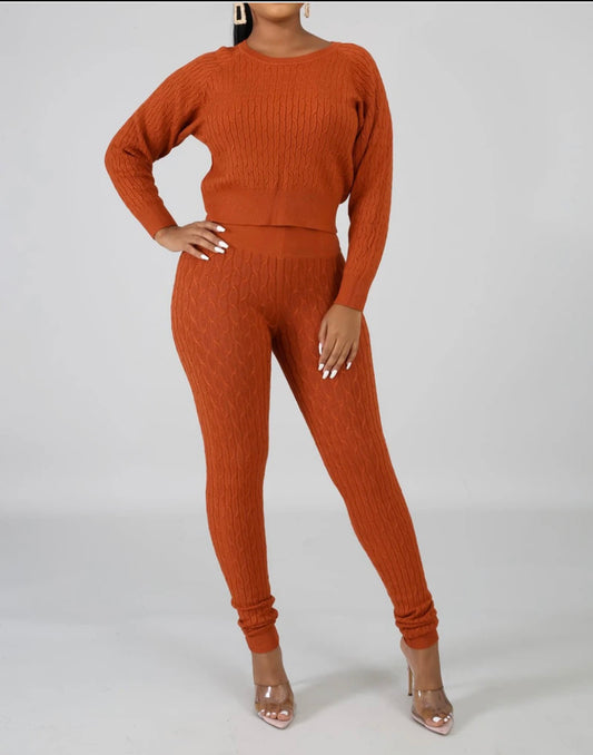 “Own it” Knit Sweater& Legging Set (Regular)
