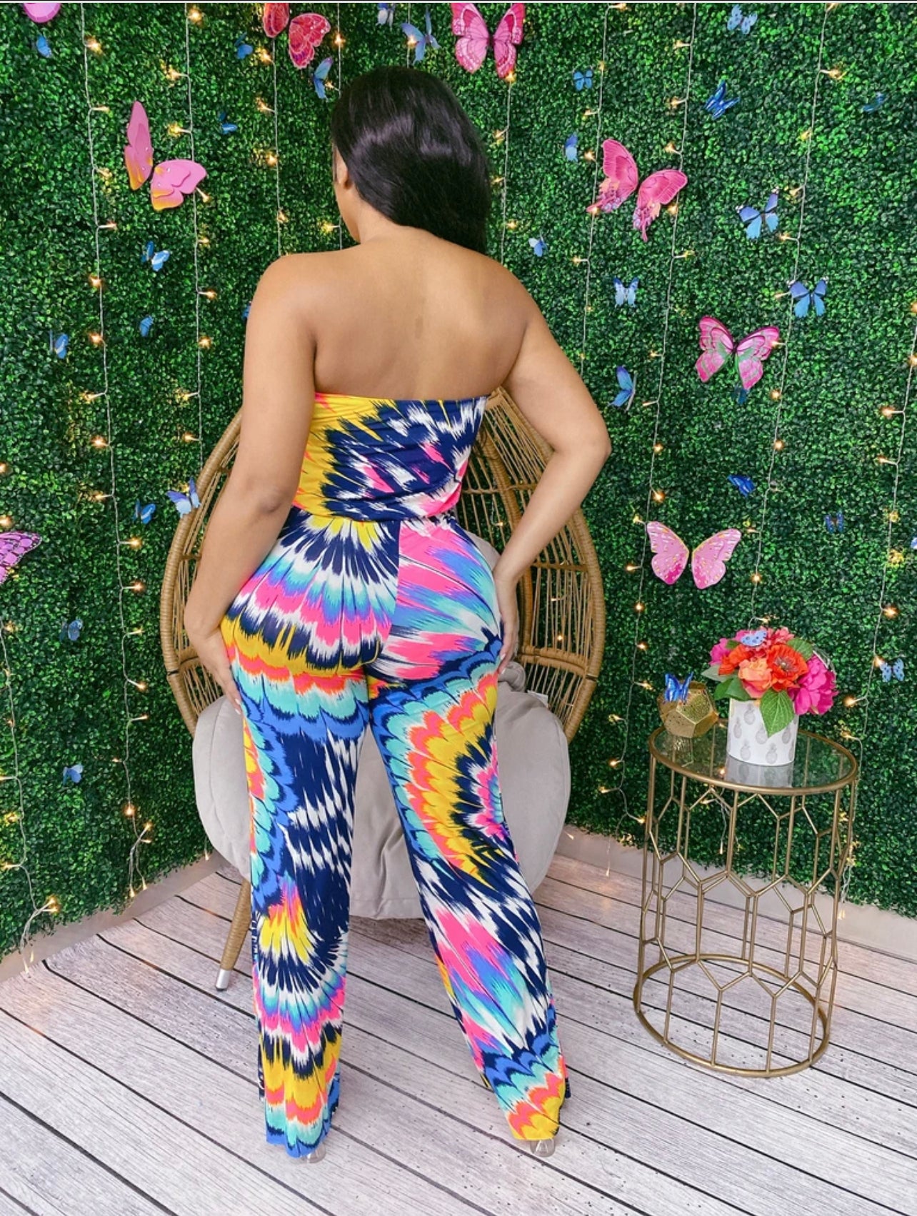 Retro Print Jumpsuit