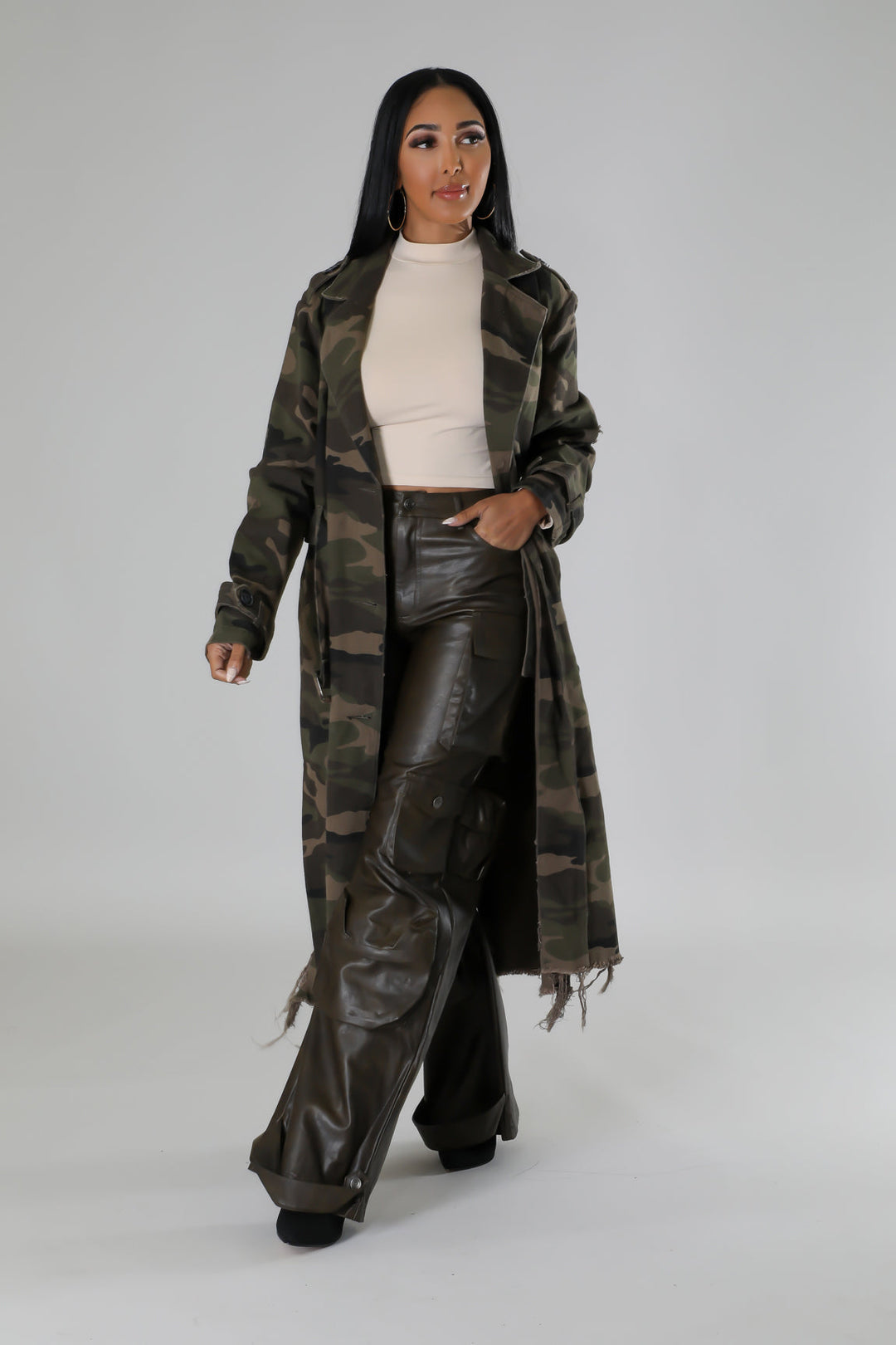 City Camo Trench Coat