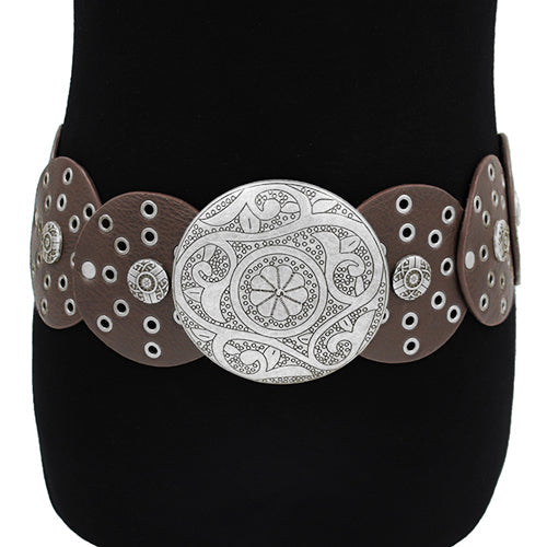 Outlaw Cowgirl Belt (Brown w/silver buckle)