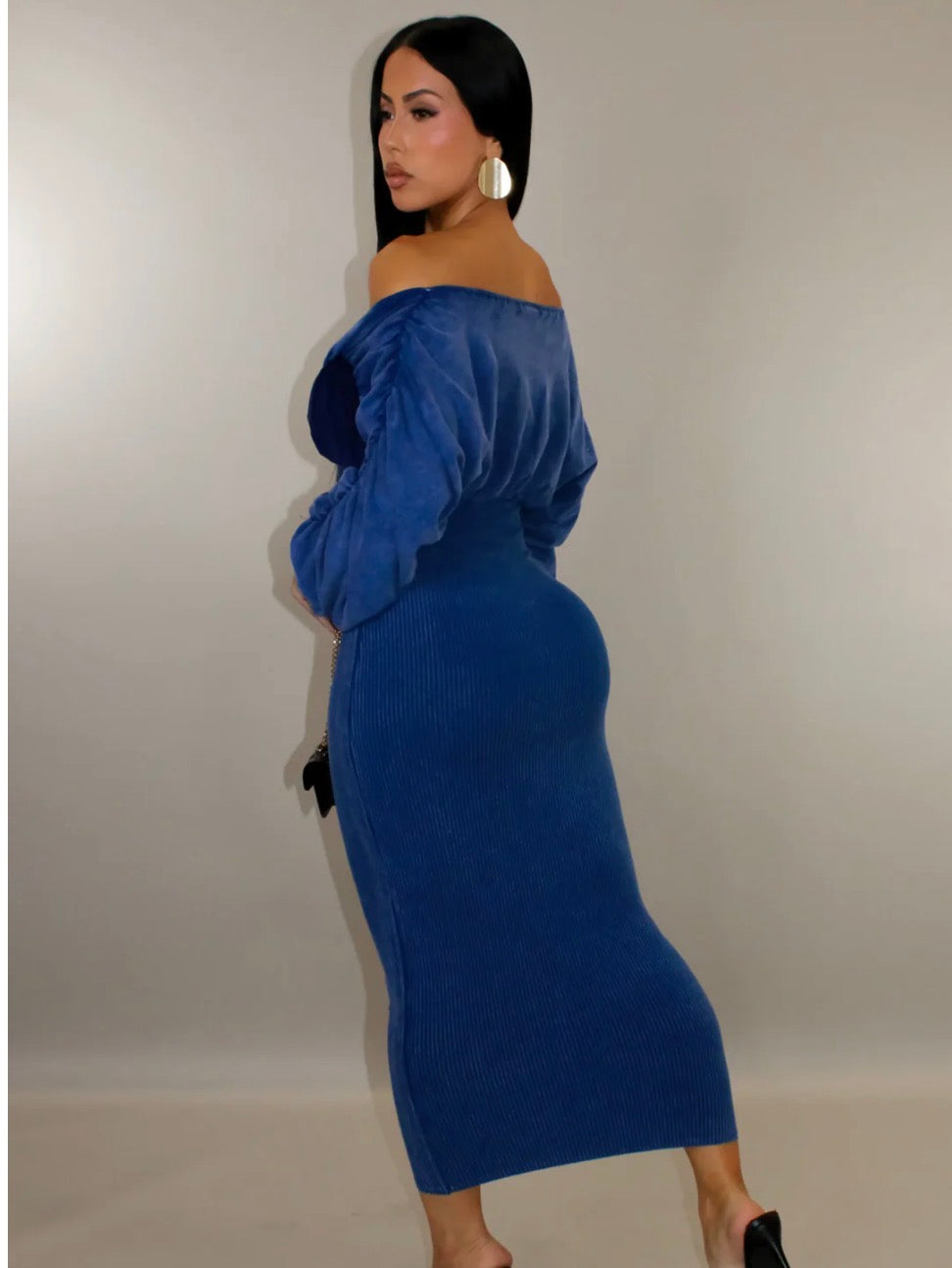 Midnight Authority Dress (Royal Blue)