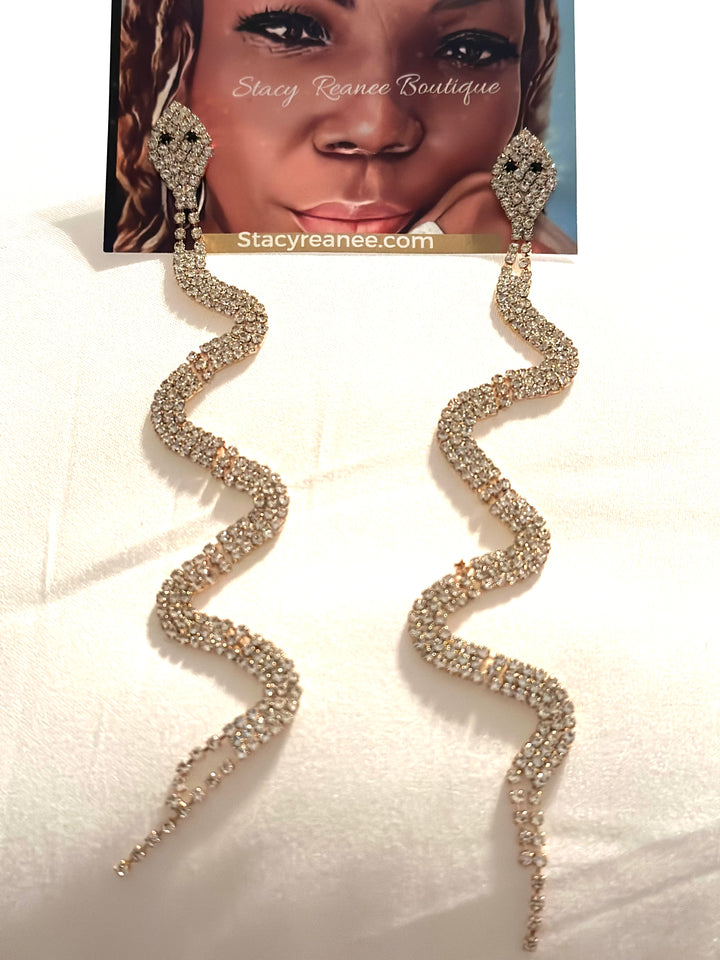 Jeweled Viper Earrings