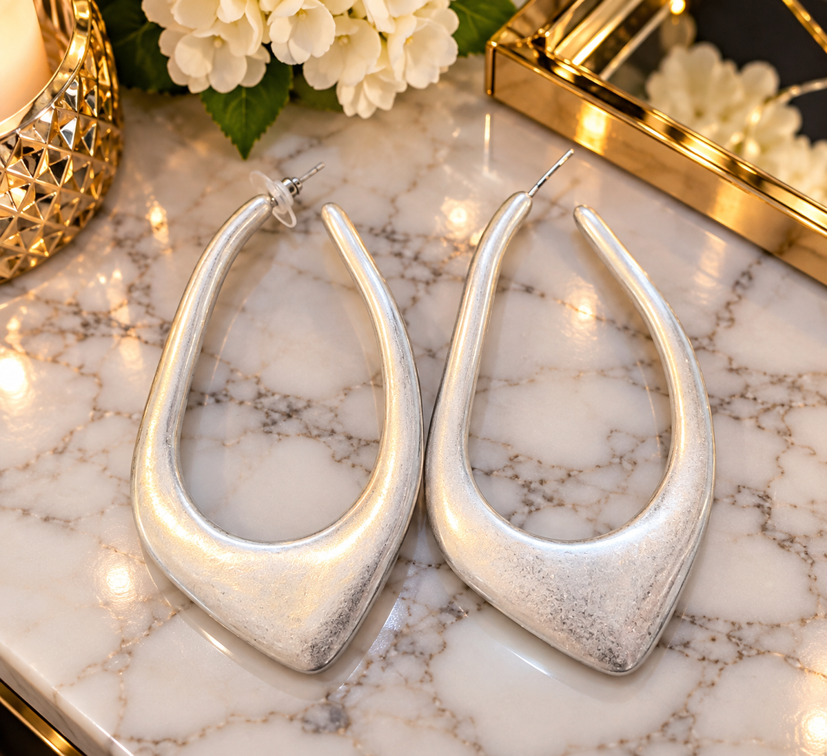 The Silver Statement Earrings