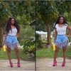 Damsel in Distress denim fringe shorts *SALE*