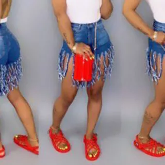 Damsel in Distress denim fringe shorts *SALE*