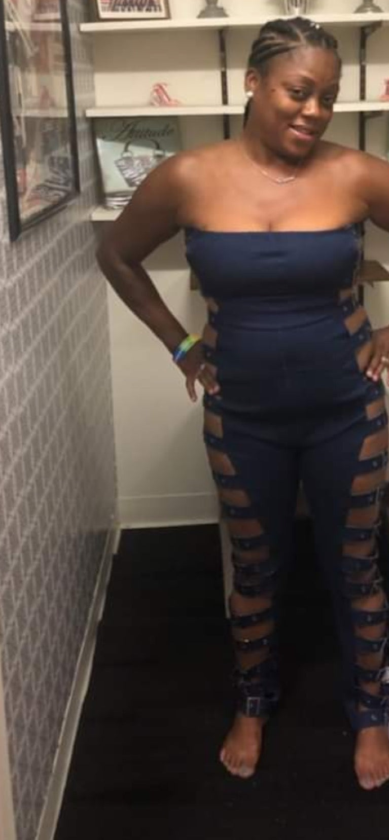 Denim Buckled Romper *SALE*