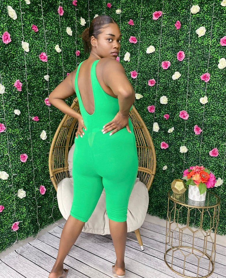 Solid Stretch Romper (Plus)