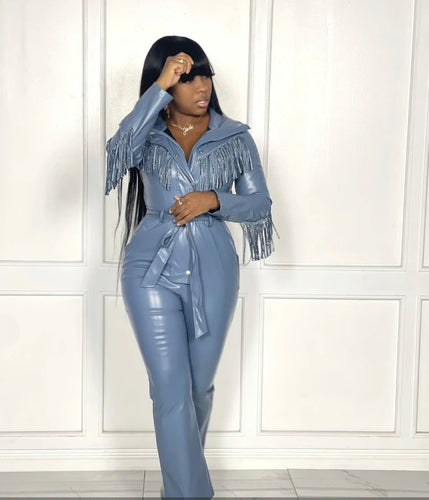 All Blue Baby Jumpsuit