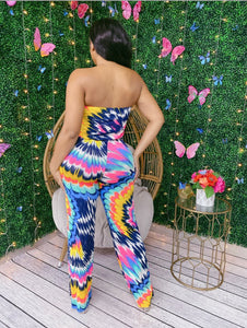 Retro Print Jumpsuit