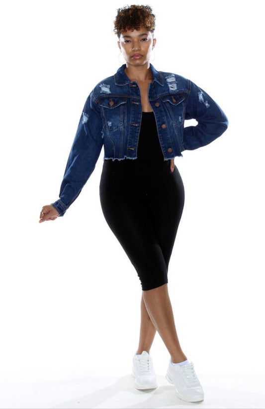 Make It Last Denim Crop Jacket